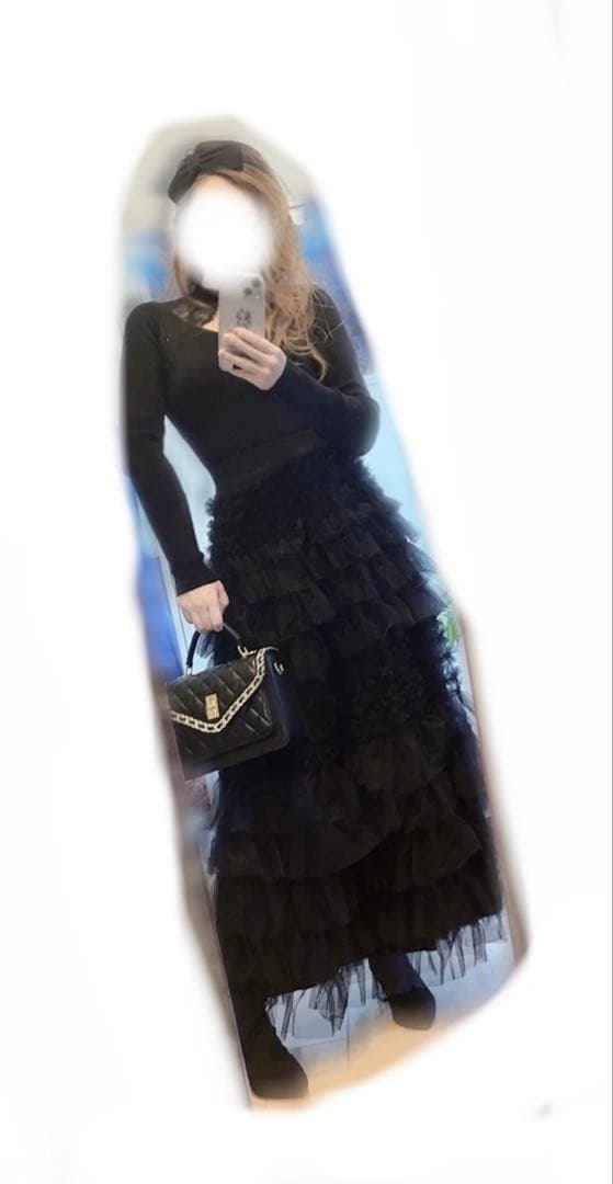  PARTY チュールティアードマキシスカート 新品未使用