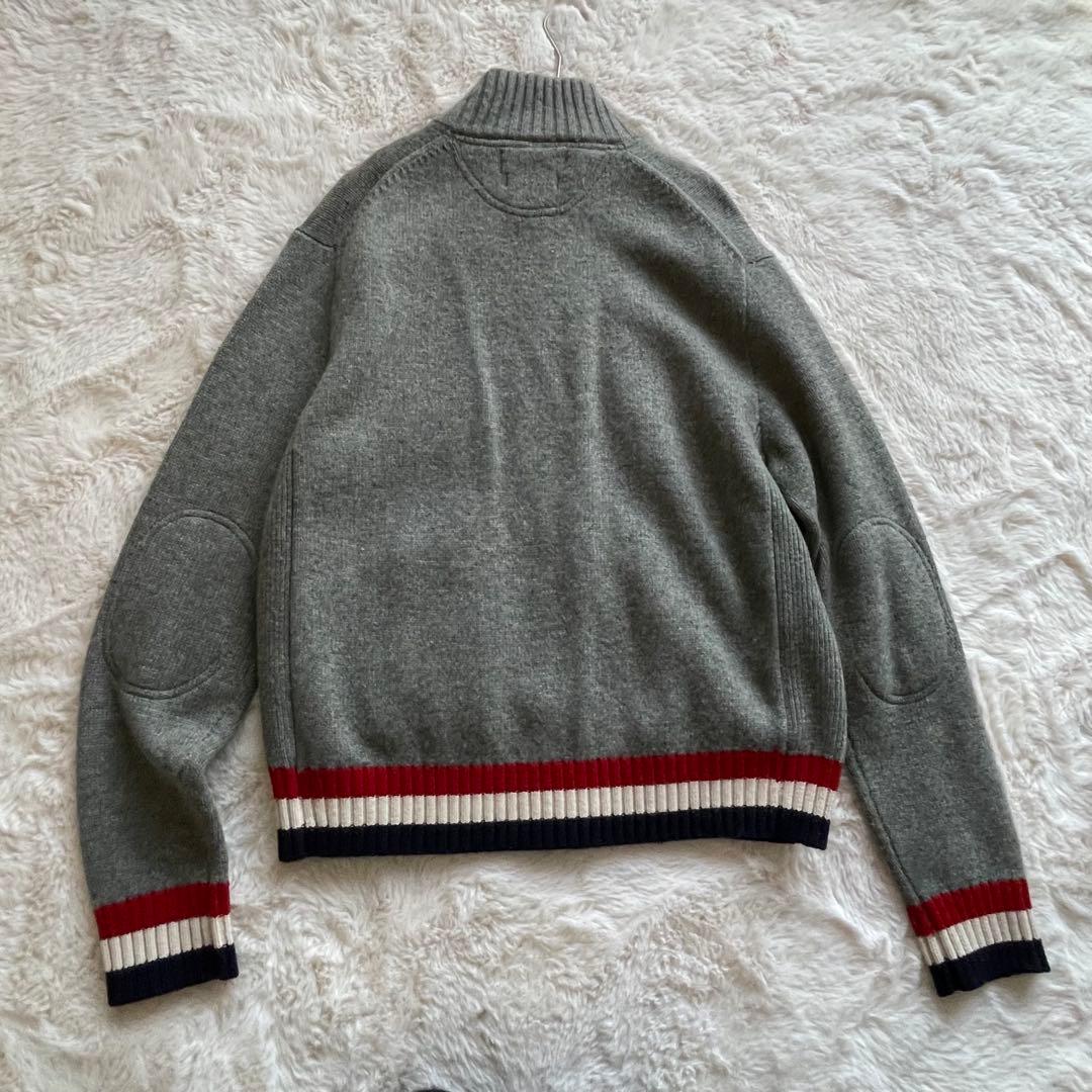 美品　ポロラルフローレン　LL ビッグポニー ジップアップニット エルボーパッチ