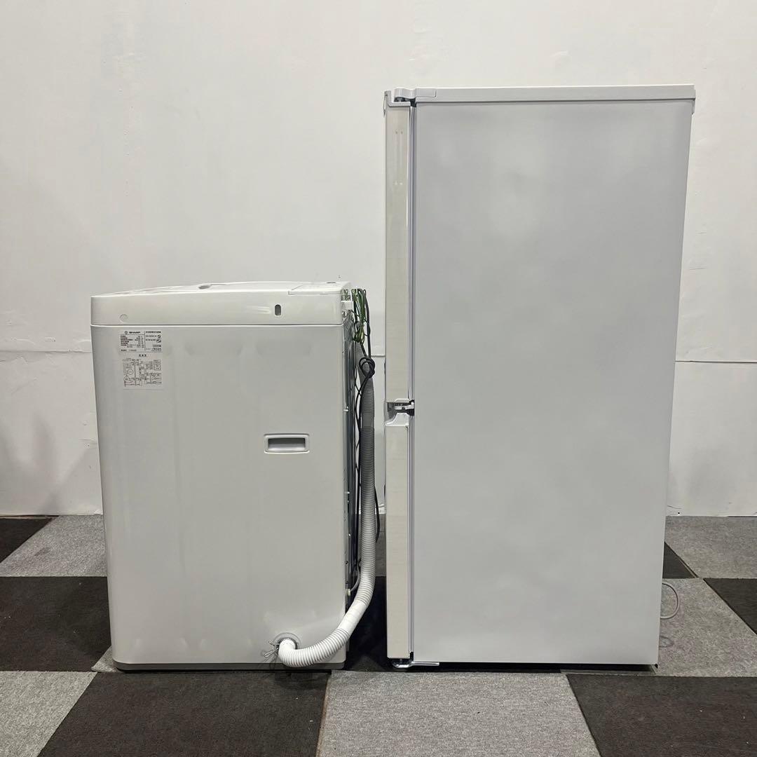 生活家電2点セット SHARP 冷蔵庫 152L 洗濯機 5.5kgFe2024