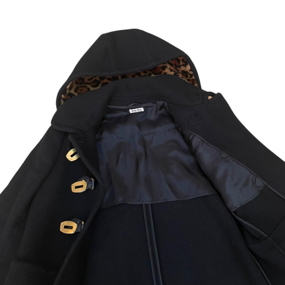 miu miu ブラック ダッフルコート