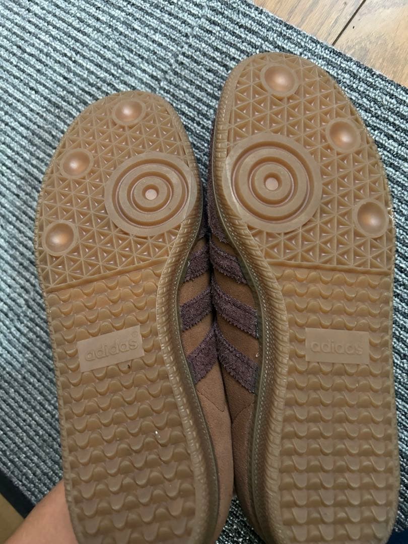 【韓国限定】adidas Samba ブラウン/イエロー スニーカー