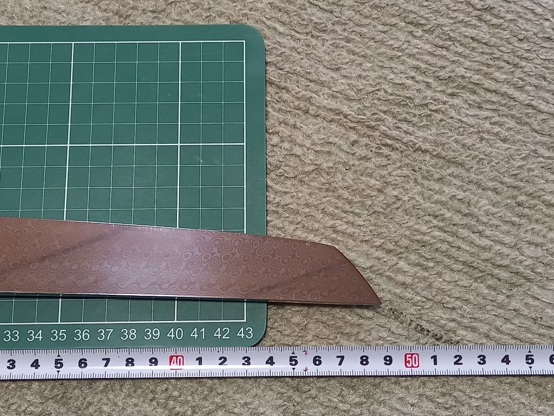 あ*ん様 コアレス　ダマスカス　先丸　柳刃　包丁　黒檀柄　尺一　330