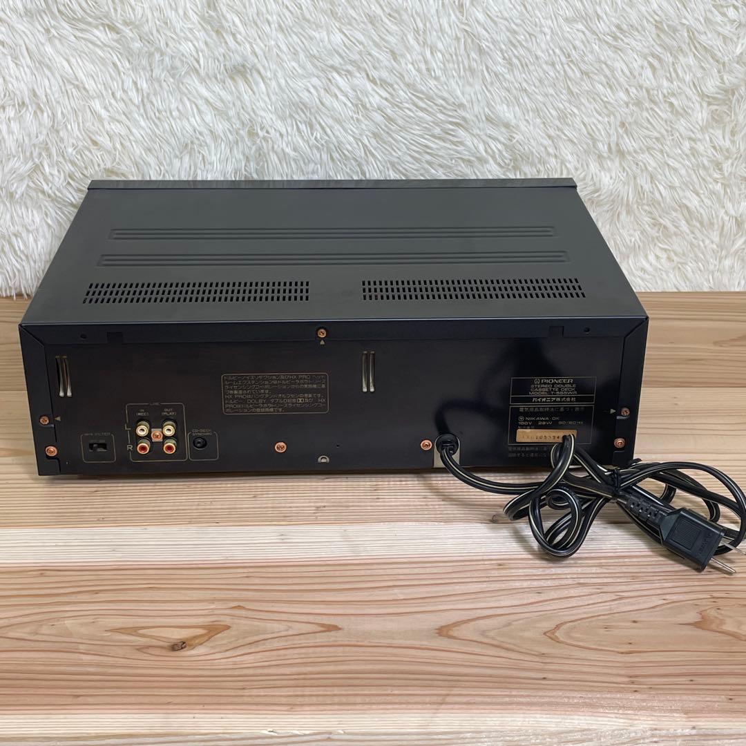 Pioneer T-555WR ダブルカセットデッキ リモコン付き