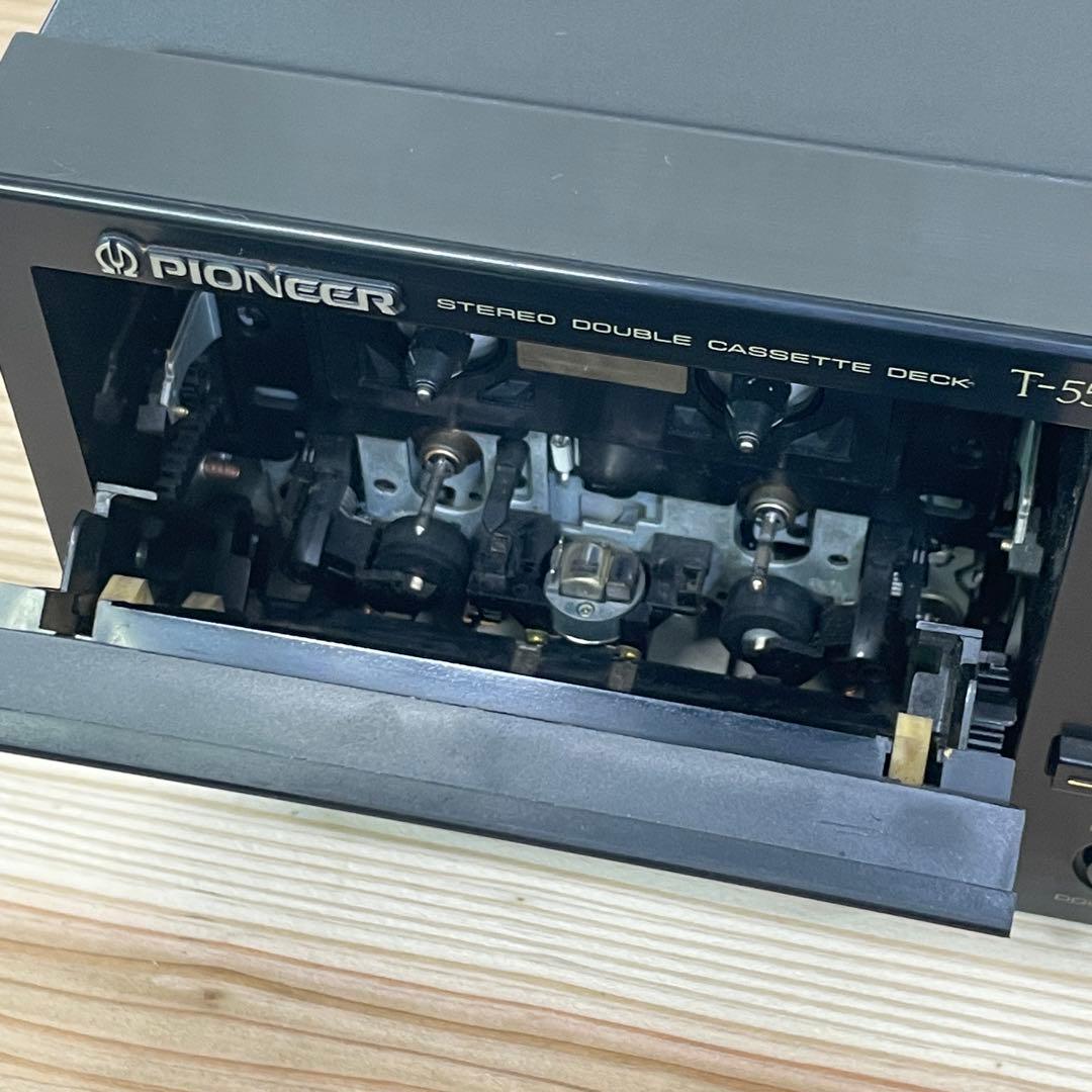 Pioneer T-555WR ダブルカセットデッキ リモコン付き