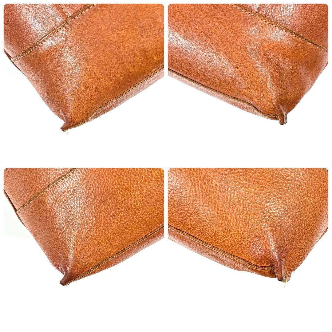 ✨希少 美品✨イルビゾンテ トートバッグ A4可 レザー ヤキヌメ ブラウン 茶