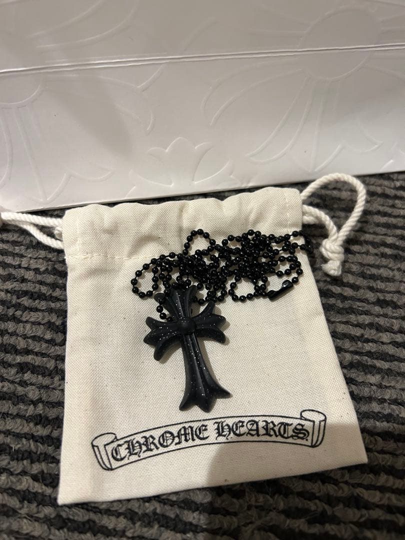 新品未使用 CHROME HEARTS ラバーシリコンネックレス　黒