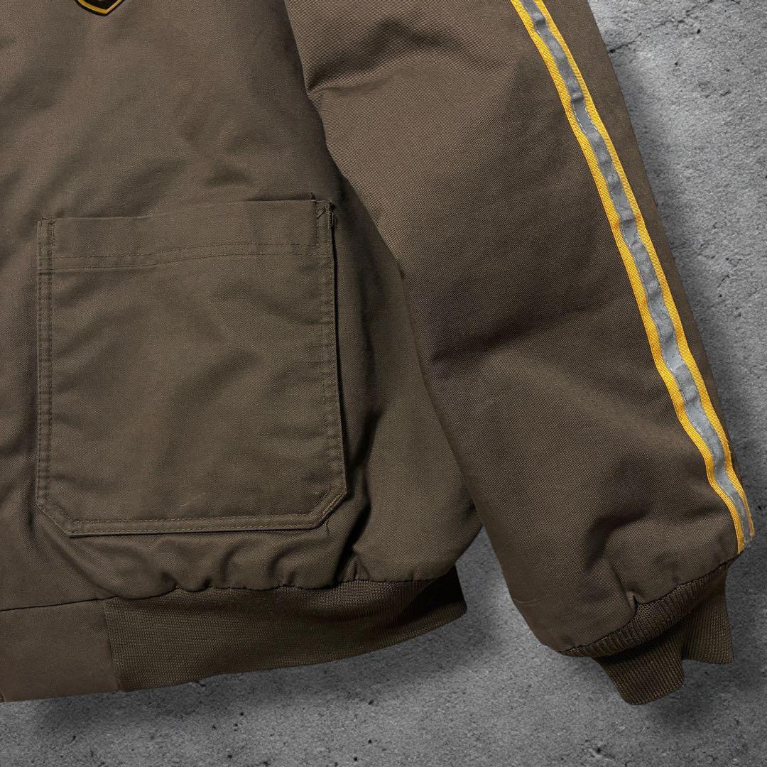 企業ロゴ中綿ワークジャケットups 2XLブラウンCINTASリフレクターma1