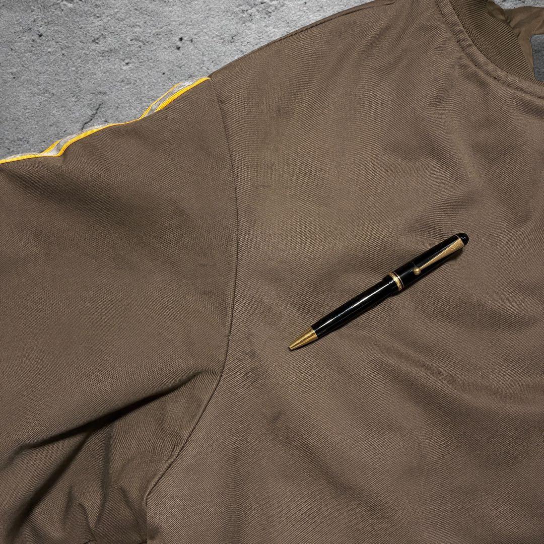 企業ロゴ中綿ワークジャケットups 2XLブラウンCINTASリフレクターma1