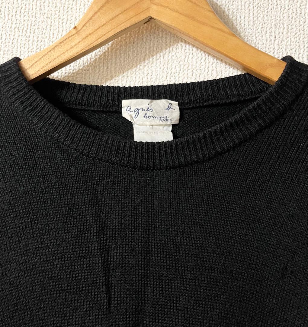ビンテージ 90s agnes b.homme ニット ブラック フランス製