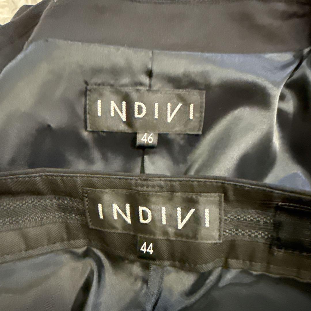 【未使用に近い】INDIVI インディヴィ セットアップスーツ パンツ ブラック