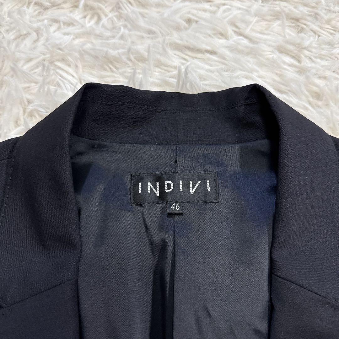【未使用に近い】INDIVI インディヴィ セットアップスーツ パンツ ブラック