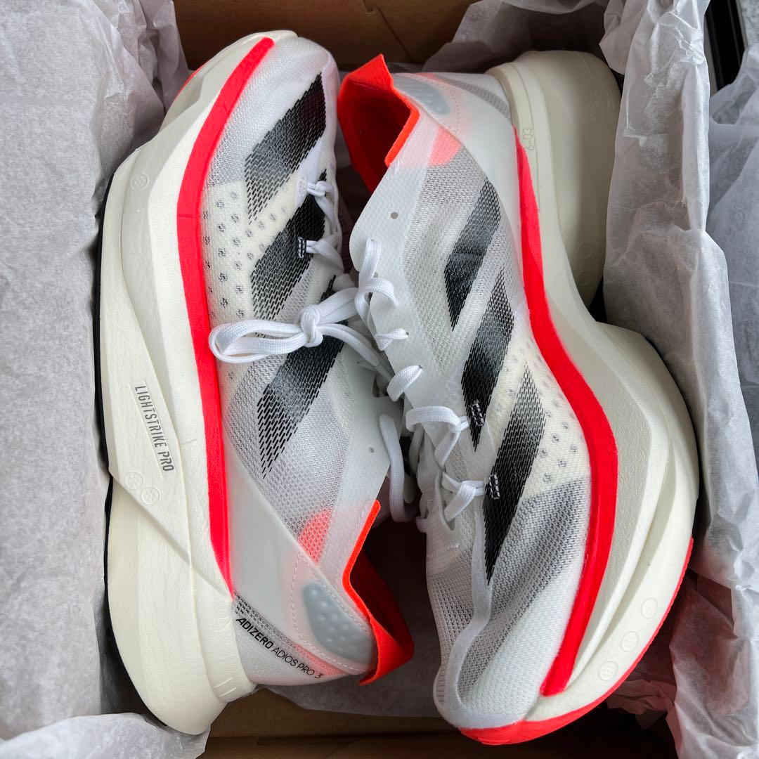 ADIZERO ADIOS PRO 3 M ホワイト/レッド/ブラック