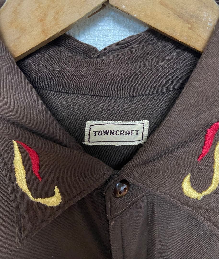 TOWNCRAFT 40s初期　レーヨン　ウエスタンシャツ　状態良好