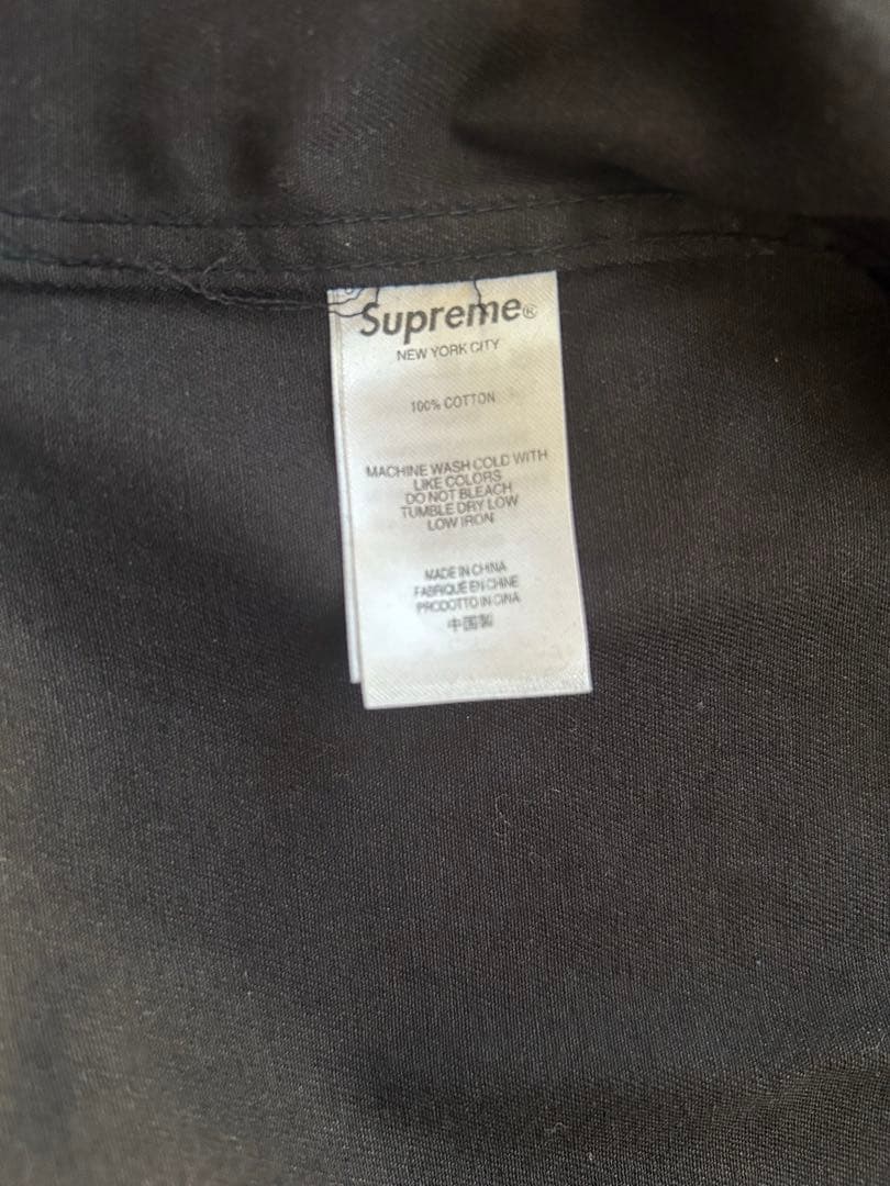 Supreme ブラック ボタンダウンシャツ