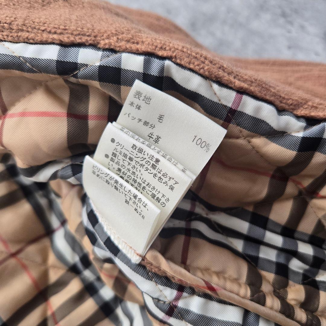 バーバリーブルーレーベル ベージュ ケーブル編み キルティング ダッフル