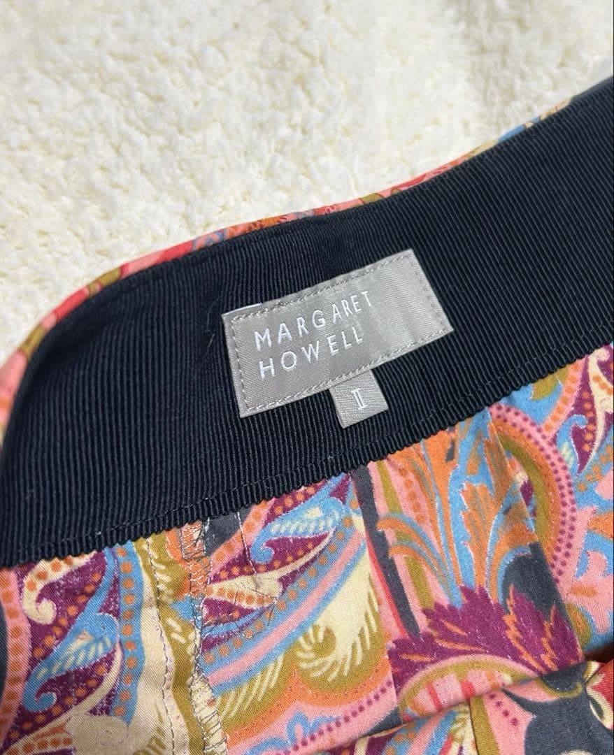 お値下げしました！マーガレットハウエル ペイズリー柄 プリーツスカート サイズⅡ