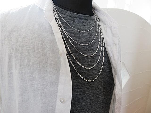 【殿隠者】フィガロチェーン シルバー925 2.4mm 60cm