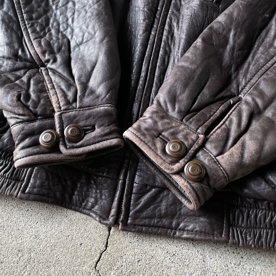 90s real leather bomber jacket 本革 a2 g1