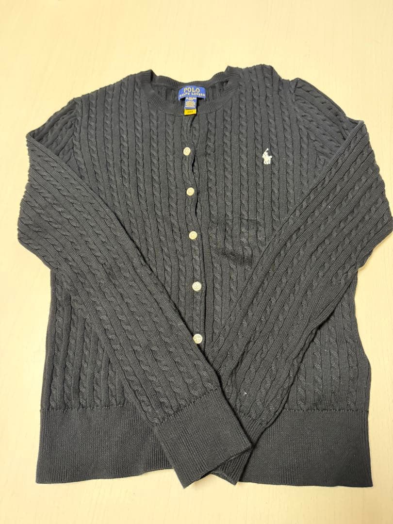 Polo Ralph Lauren ブラック カーディガン ガールズXL