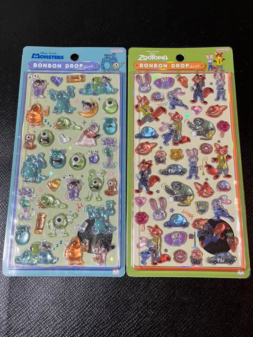 【正規品】ディズニー　ボンボンドロップシール　4枚セット