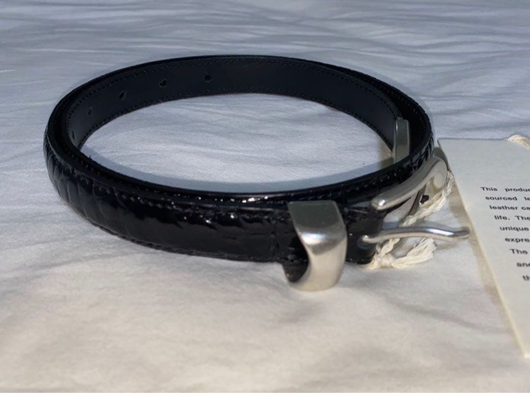 小物 OUR LEGACY 2CM BELT 24aw Croc Bull Hide