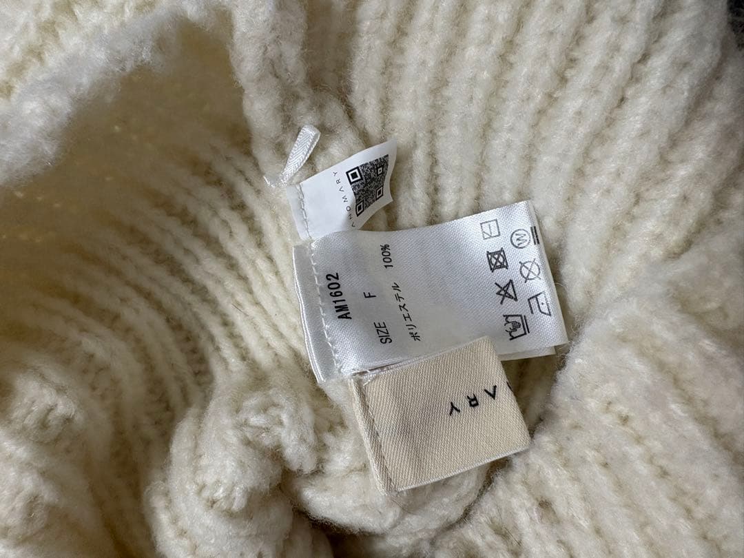 トップス Donna knit tops white ANDMARY