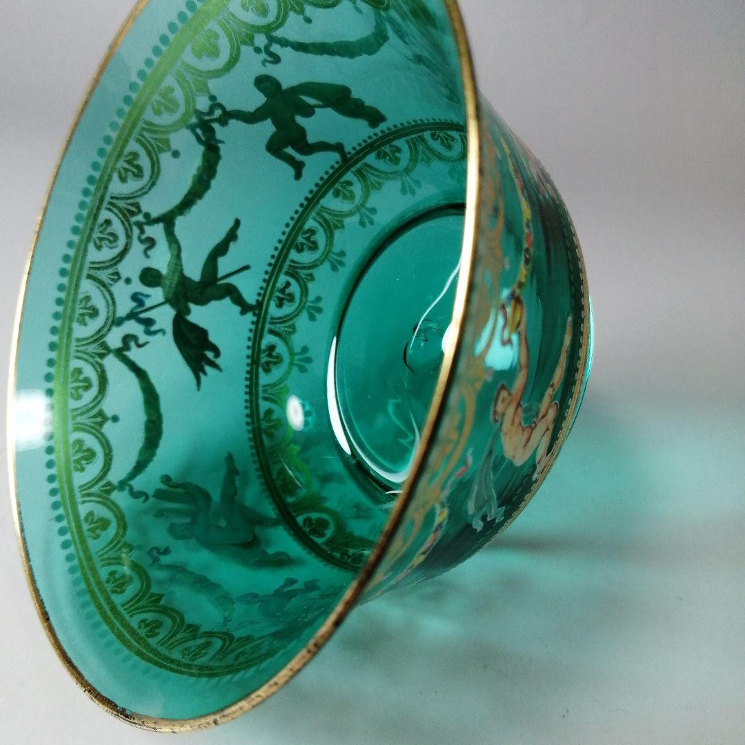 イタリア　ベネチアングラス　ヴェネツィア　ムラノ　エナメル彩　金彩　皿　ボウル