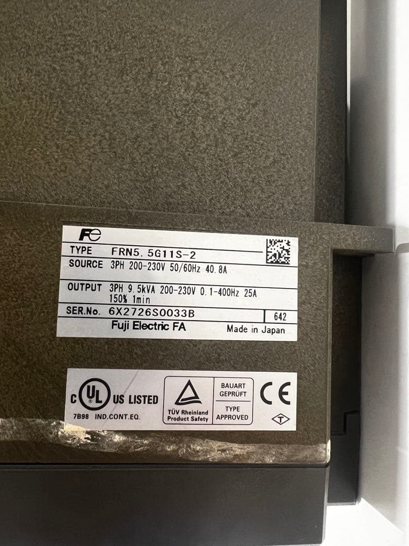 富士電機　インバータ　※部品取りにも