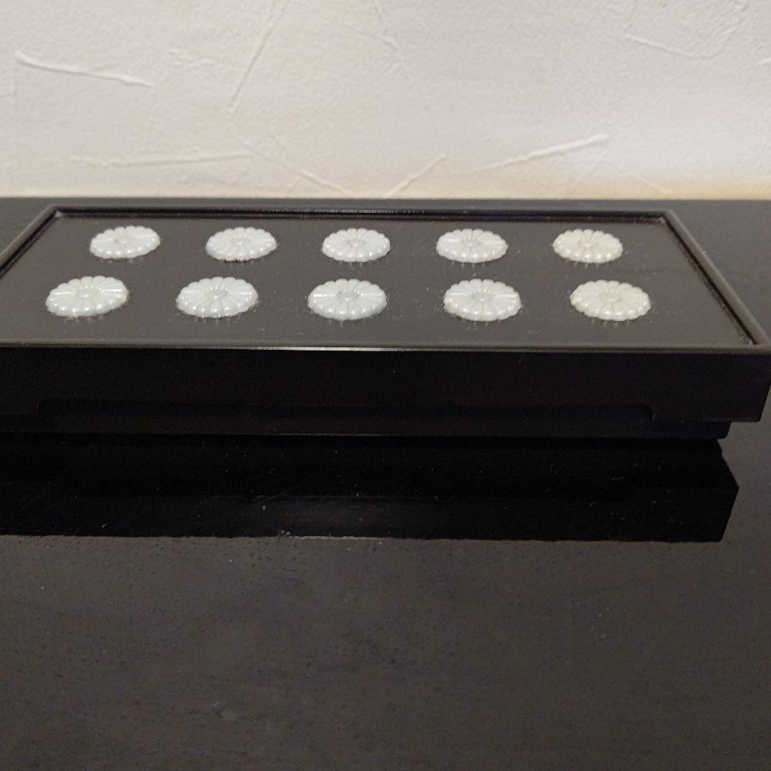 香道具志野流　十種香札銀葉盤　樹脂製