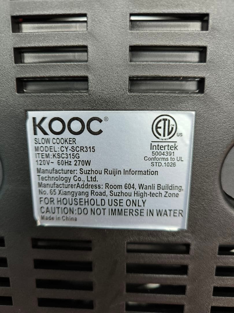 美品　KOOC　トリプルスロークッカー