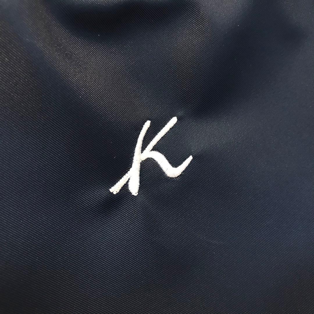 キタムラ　ネイビー ナイロン×レザー　ボストンバッグ　ネイビー