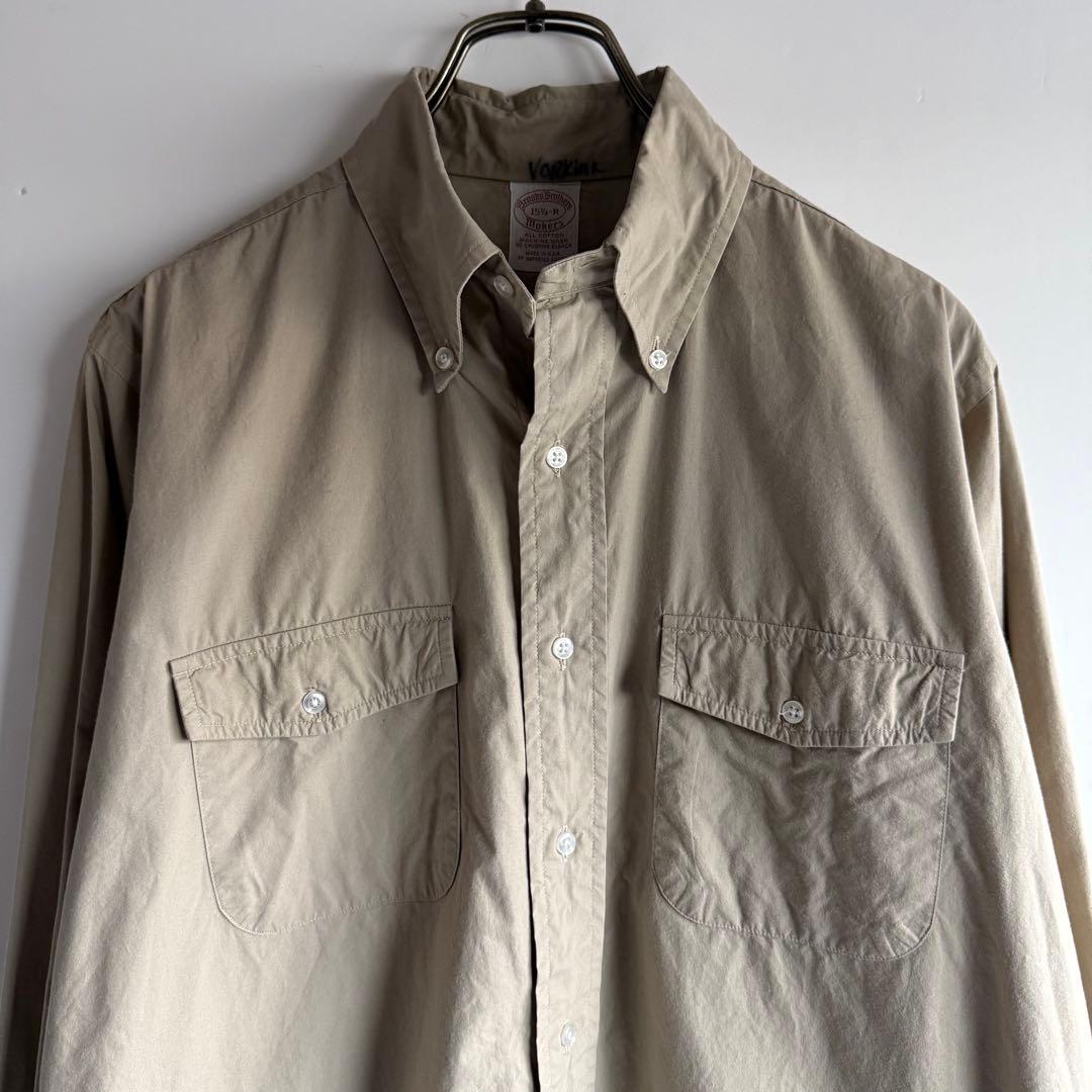 60-70's BrooksBrothers ボタンダウンワークシャツ 15.5