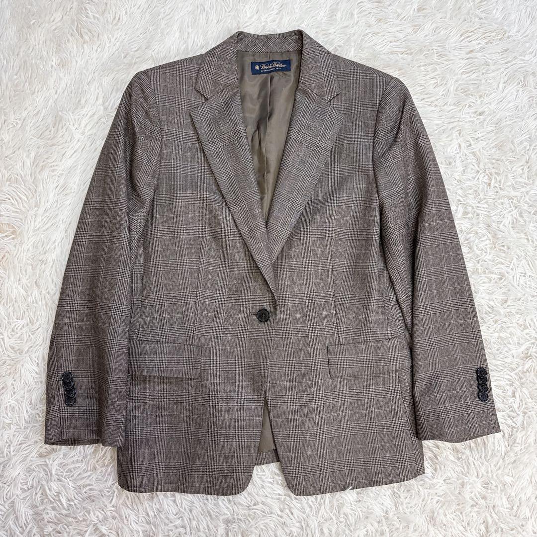 【美品】ブルックスブラザーズ セットアップスーツ パンツ ブラウン チェック 6