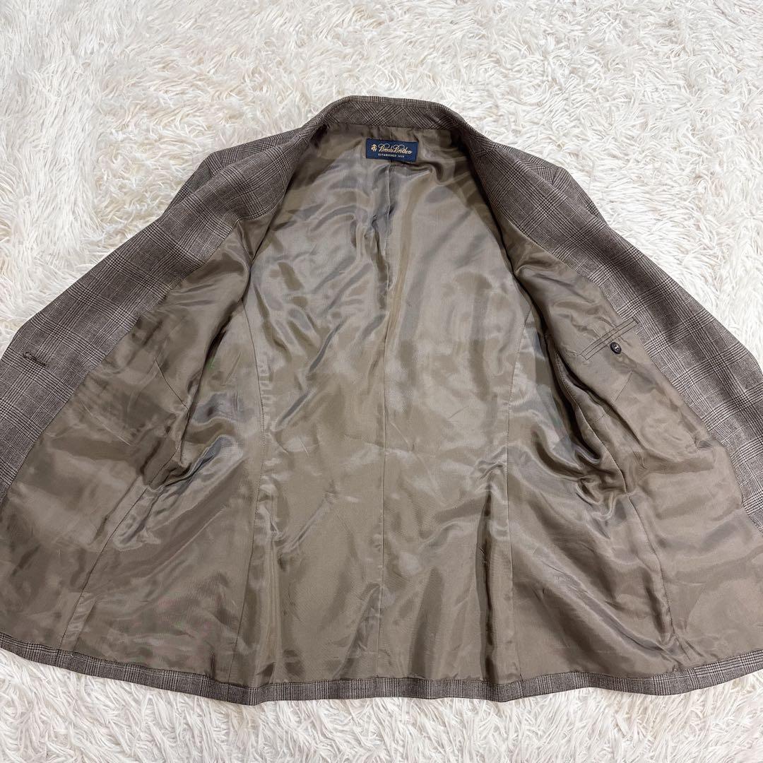 【美品】ブルックスブラザーズ セットアップスーツ パンツ ブラウン チェック 6