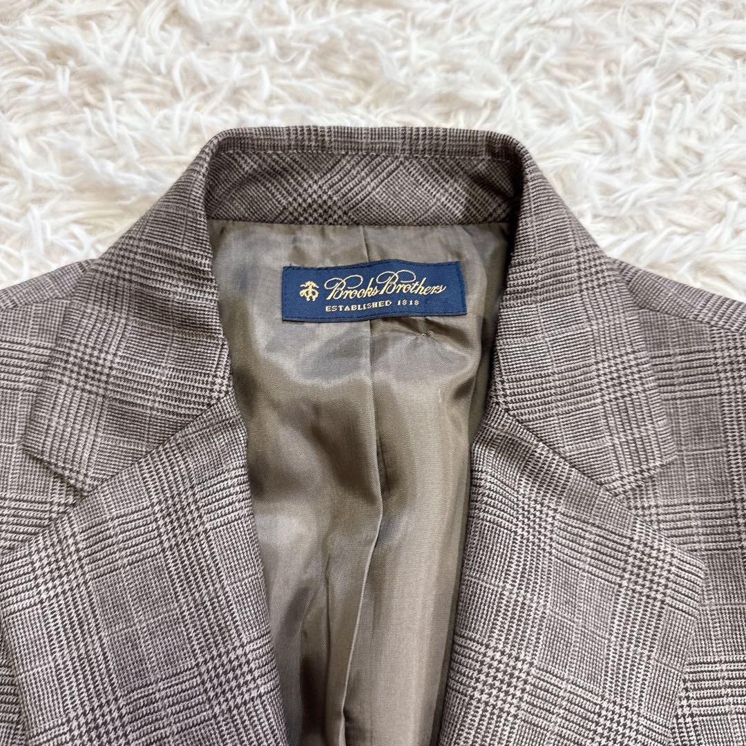 【美品】ブルックスブラザーズ セットアップスーツ パンツ ブラウン チェック 6