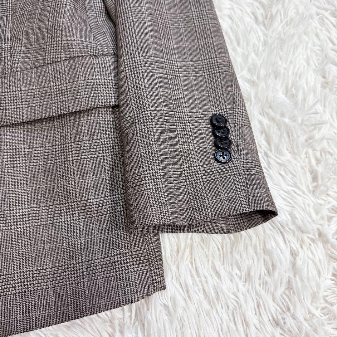 【美品】ブルックスブラザーズ セットアップスーツ パンツ ブラウン チェック 6