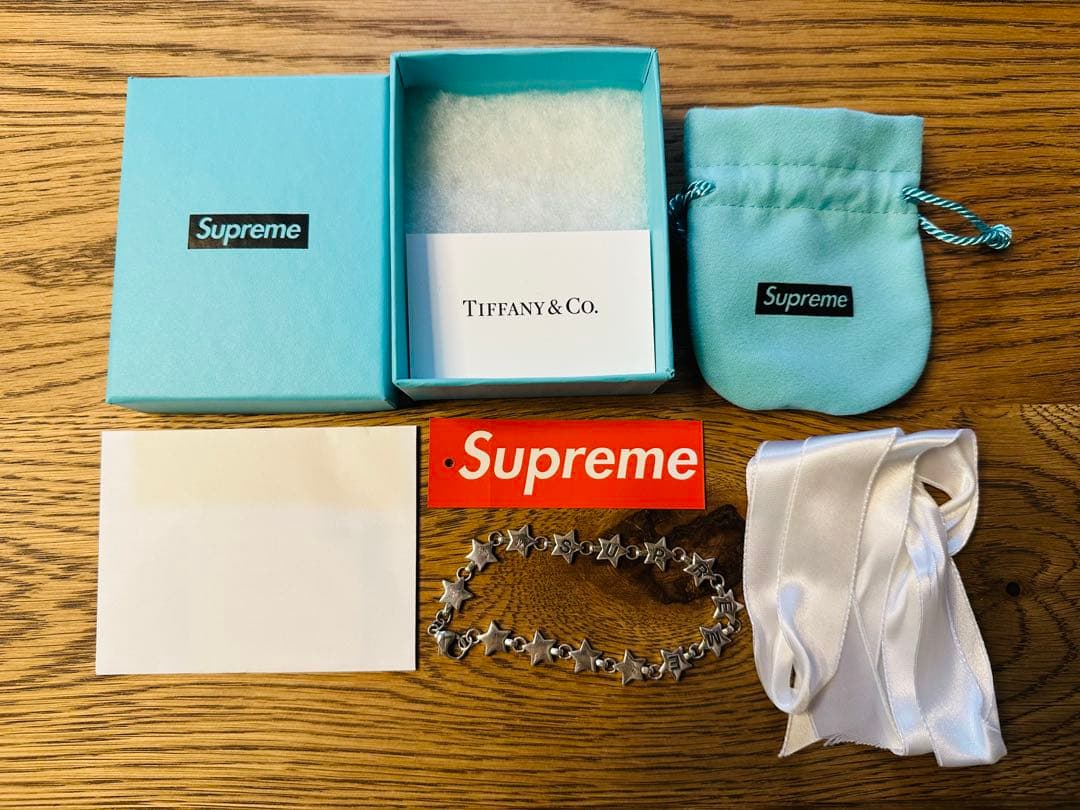 美品Tiffany × supremeスター ブレスレット blacelet