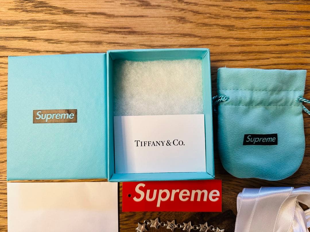 美品Tiffany × supremeスター ブレスレット blacelet