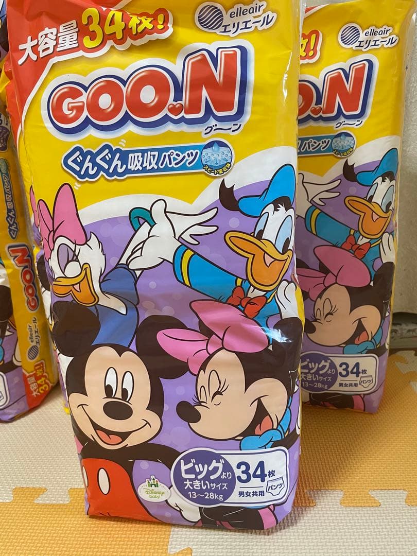 グーン　ビッグより大きい　パンツタイプ　34枚入り✖️7P
