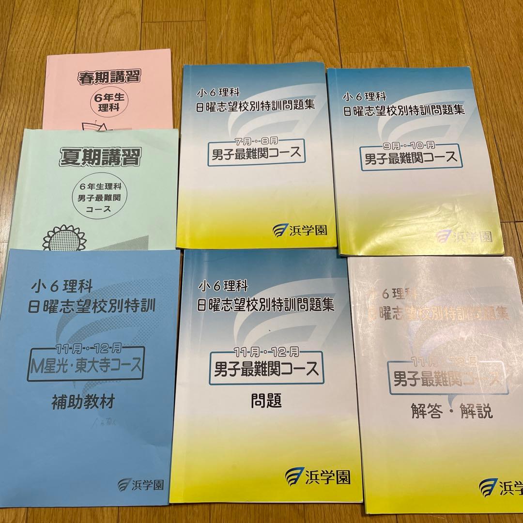 【しましま】浜学園　小6社会、算数、理科