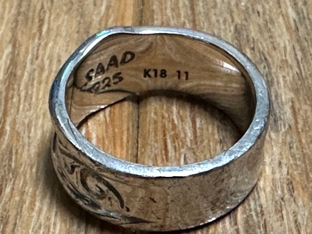 SAAD シルバー925 K18 リング