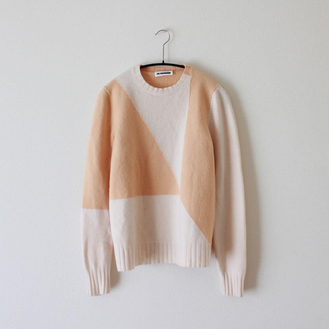 JIL SANDER／ジルサンダー／23FW／カラーブロックボクシーニット