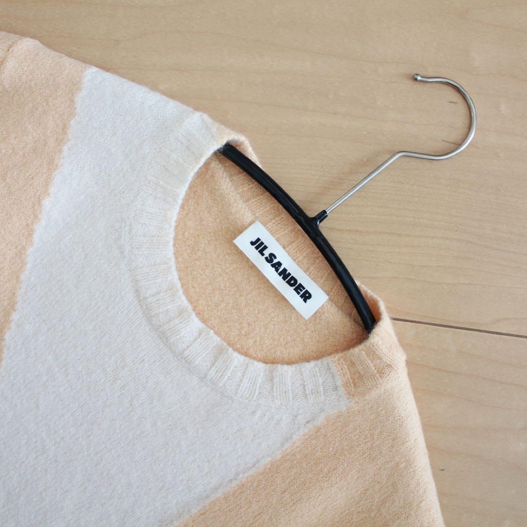 JIL SANDER／ジルサンダー／23FW／カラーブロックボクシーニット