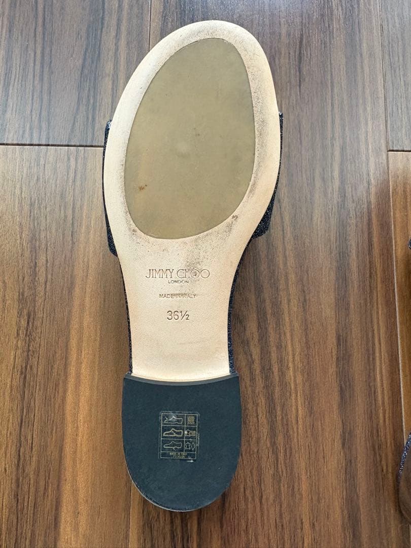 【h111e】 極美品✨ジミーチュウ ミュール36.5 デニム