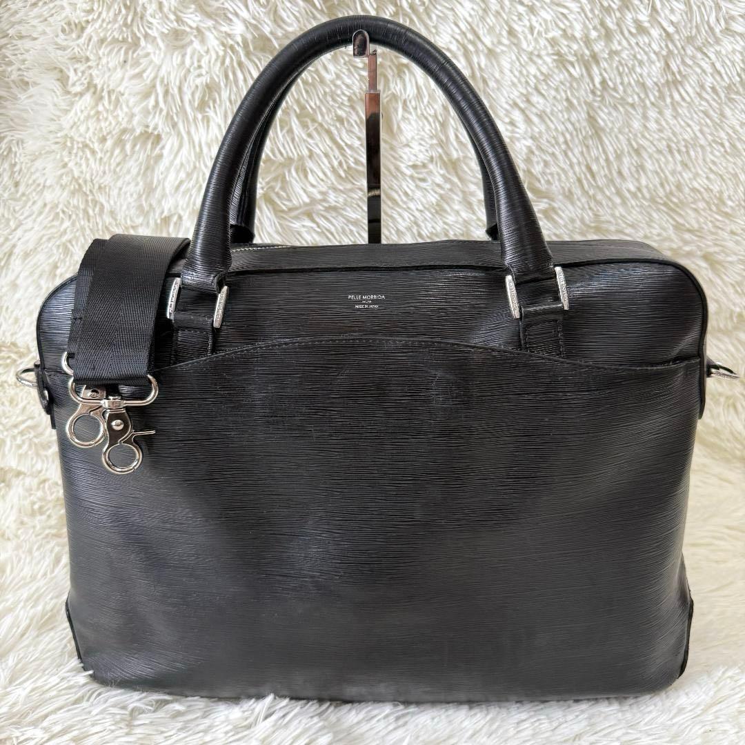 ペッレモルビダ キャピターノ 2way A4ブリーフケース ショルダー ブラック