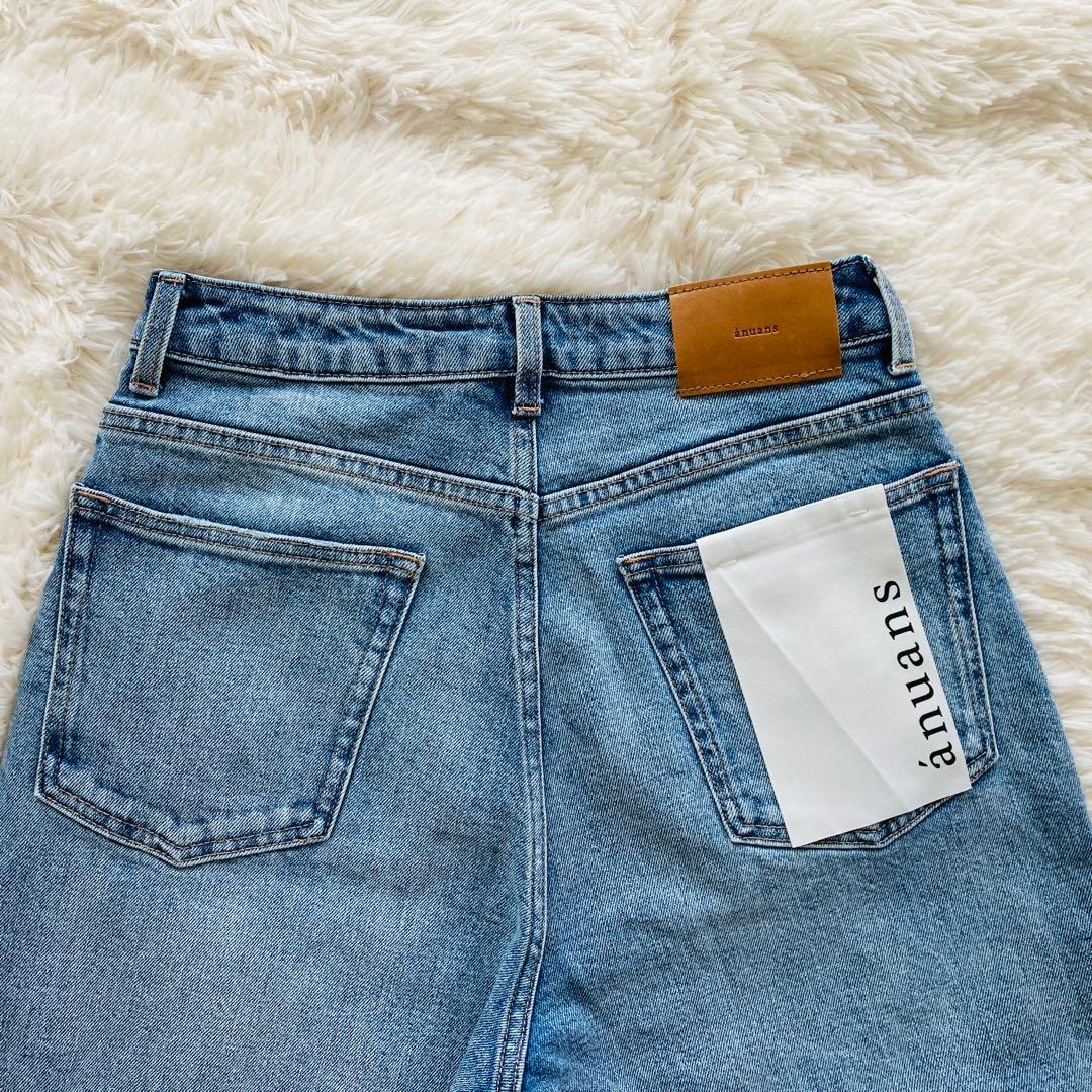 【未使用品】anuans アニュアンス ワイドレッグデニム ライトブルー 2