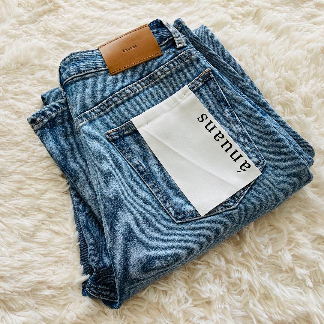 【未使用品】anuans アニュアンス ワイドレッグデニム ライトブルー 2