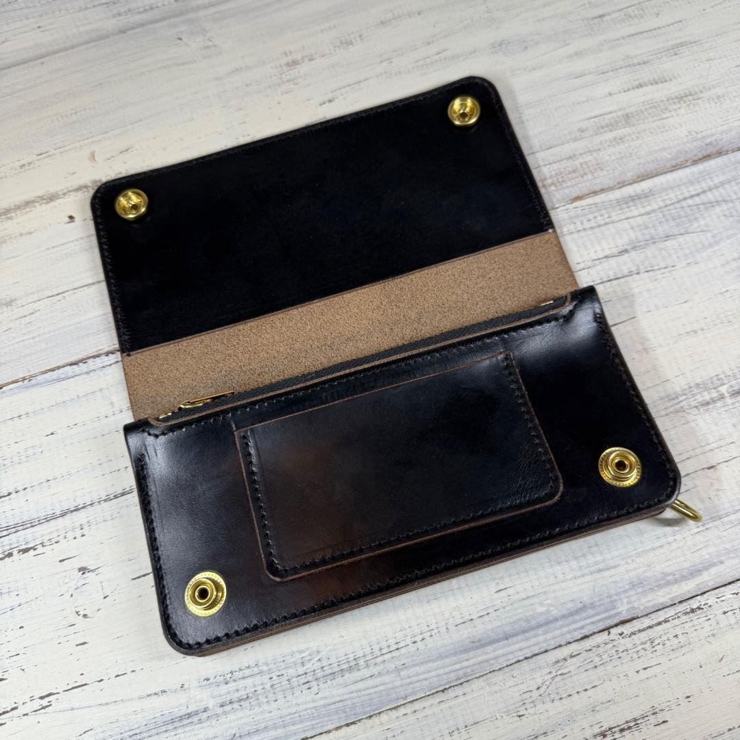 【トラッカーウォレット ロング3層】クロムエクセル universal ゴールド