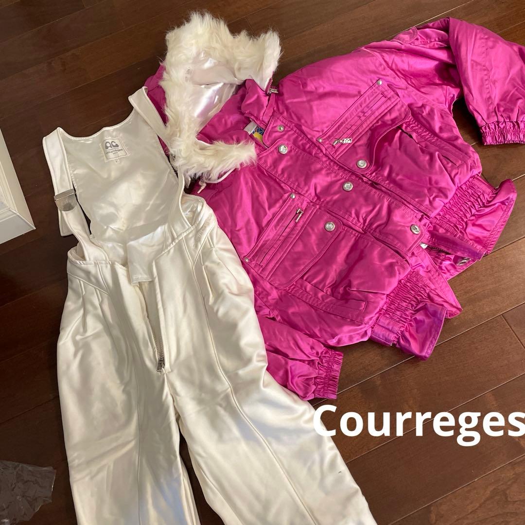 お値下げ！Courreges スキーウェア上下セットレトロ希少ヴィンテージ日本製
