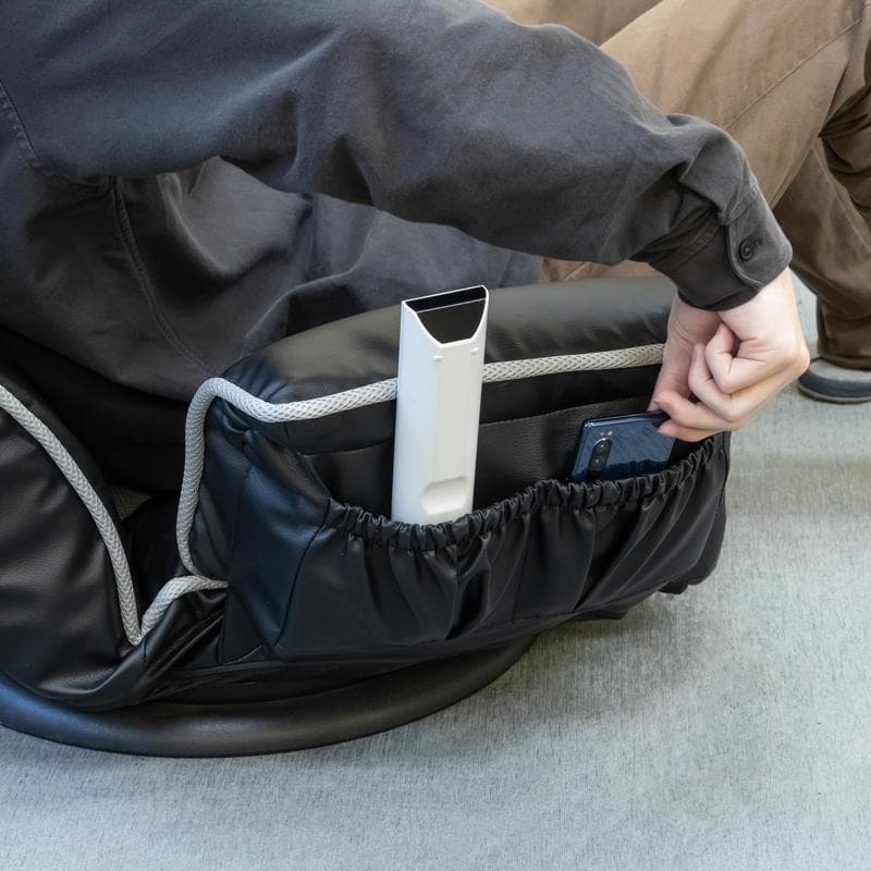 回転式 メッシュ 肘付 座椅子 / 新品未使用（レッド）